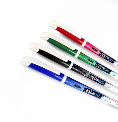 Win Astro Gel Pen | 40Pcs(10Blue , 10Black , 10Red , 10Green) | Budget Friendly Gel Pen
