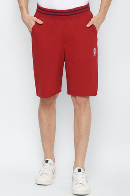 FOREVER 21 Solid Men Red Regular Shorts