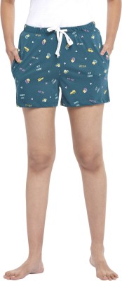 Dreamz by Pantaloons Printed Women Dark Blue Night Shorts