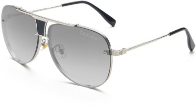 Grey Jack Aviator Sunglasses(For Men & Women, Silver)