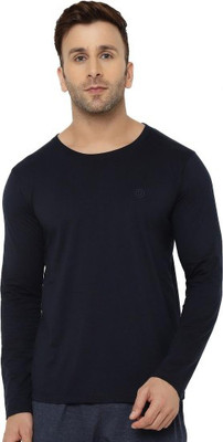 Clothes Town Solid Men Round Neck Black T-Shirt