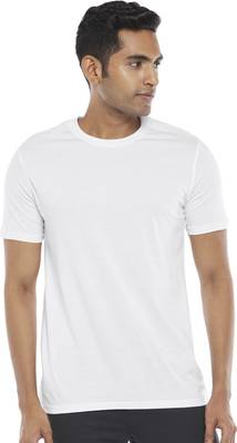 Byford by Pantaloons Solid Men Round Neck White T-Shirt
