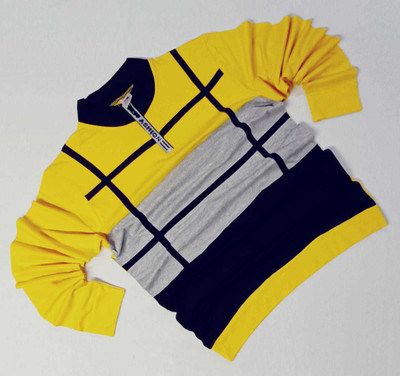 RDS ENTERPRISES Colorblock Men Round Neck Yellow T-Shirt