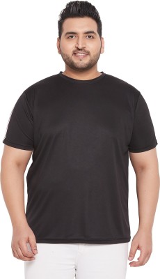 bigbanana Solid Men Round Neck Black T-Shirt