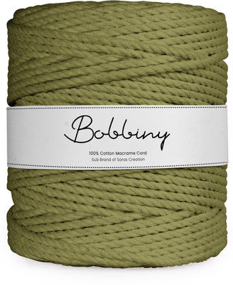 Bobbiny Olive green Thread(100 m Pack of1)