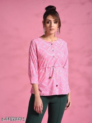 kumar creation Casual Printed Women Pink Top