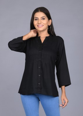 JAY'S ALONE FASHION Casual Solid Women Black Top