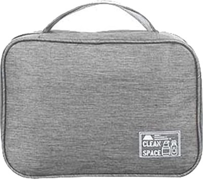 HOUSE OF QUIRK Hanging Toiletry Bag, Cosmetic Bag Travel Bag with Hanging Hook (Grey) Travel Toiletry Kit(Grey)