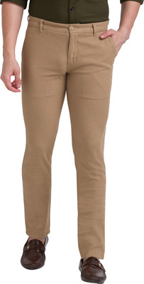 PARX Tapered Men Khaki Trousers