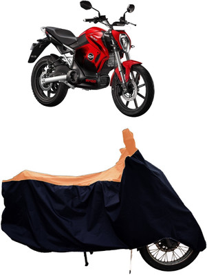 Tricway Two Wheeler Cover for Revolt(Motors RV 400 BS6, Orange, Black)