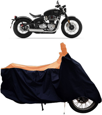 Tricway Two Wheeler Cover for Triumph(Bonneville Bobber, Orange, Black)