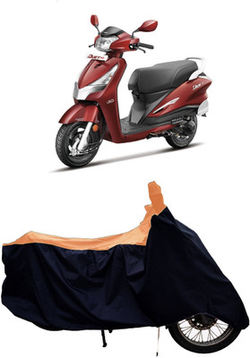 Tricway Two Wheeler Cover for Hero(Duet LX 110CC, Orange)