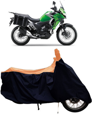 Tricway Two Wheeler Cover for Kawasaki(Versys X 300 BS6, Orange, Black)