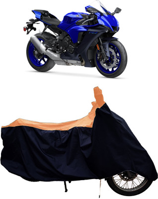 Tricway Two Wheeler Cover for Yamaha(YZF-R1, Orange, Black)