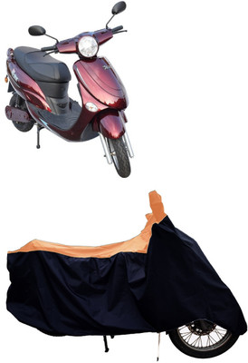 Tricway Two Wheeler Cover for Avon(E Star BS6, Orange)
