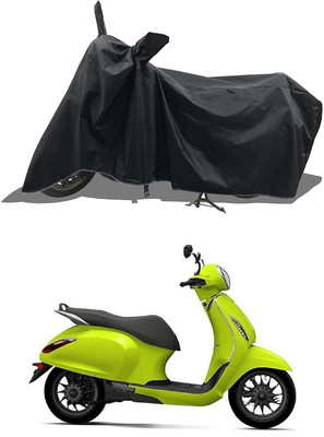 KEDIT Two Wheeler Cover for Bajaj(Urbanite Chetak BS6, Black)