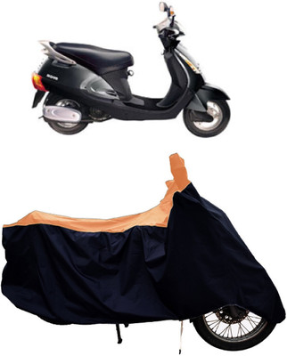 Tricway Two Wheeler Cover for Kinetic(Nova EX, Orange, Black)