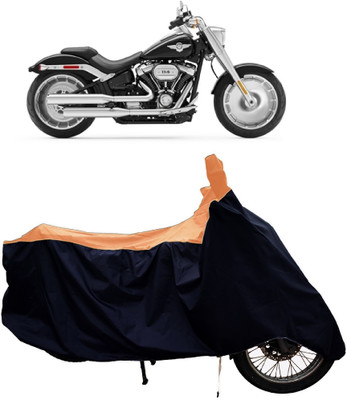 Tricway Two Wheeler Cover for Harley Davidson(Fat Boy, Orange)