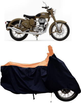 Tricway Two Wheeler Cover for Royal Enfield(Classic Desert Storm, Orange)