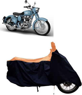 Tricway Two Wheeler Cover for Royal Enfield(Classic Squadron BS6, Orange)