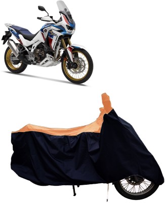 Tricway Two Wheeler Cover for Honda(CRF1000L Africa Twin, Orange, Black)