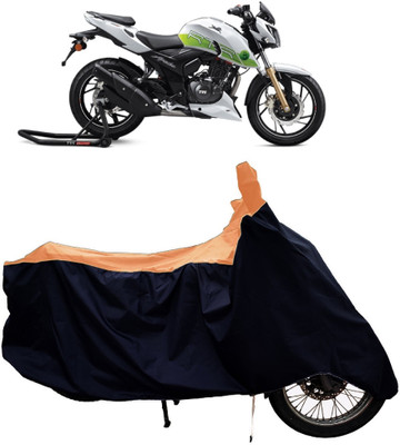 Tricway Two Wheeler Cover for TVS(Apache RTR 200 Fi E100, Orange)
