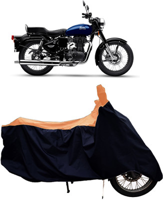 Tricway Two Wheeler Cover for Royal Enfield(Bullet 350 New BS6, Orange)