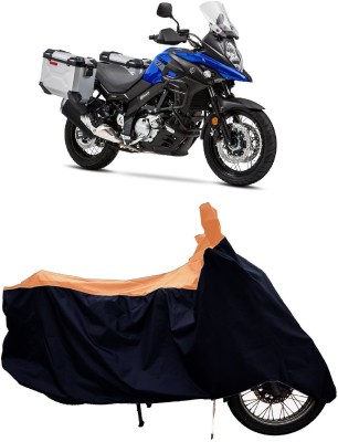 Tricway Two Wheeler Cover for Suzuki(V-Strom 650 XT, Orange)