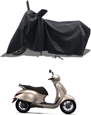 WMIZEXA Waterproof Two Wheeler Cover for Bajaj(Chetak, Black)