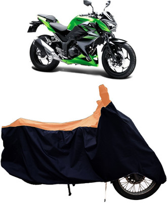 Tricway Two Wheeler Cover for Kawasaki(Z250 BS6, Orange, Black)