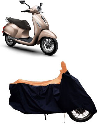 Tricway Two Wheeler Cover for Bajaj(New Chetak, Orange)