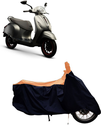 Tricway Two Wheeler Cover for Bajaj(Urbanite Chetak, Orange)