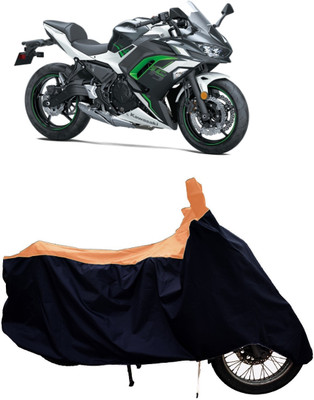 Tricway Two Wheeler Cover for Kawasaki(Ninja 650 BS6, Orange)