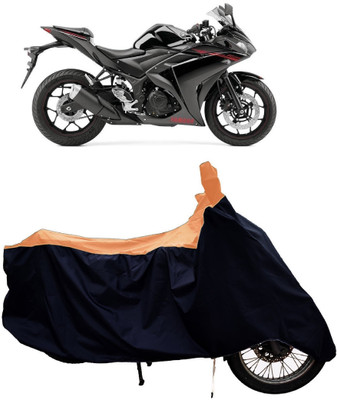 Tricway Two Wheeler Cover for Yamaha(YZF R25, Orange, Black)
