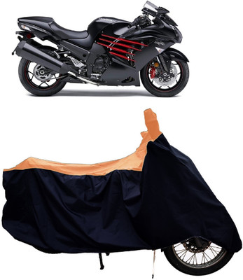 Tricway Two Wheeler Cover for Kawasaki(Ninja ZX-14R, Orange)