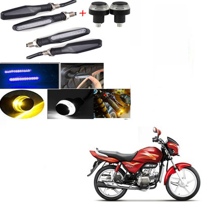 BR TrendZ Side LED Indicator Light for Hero Splendor Pro(Yellow, Blue)