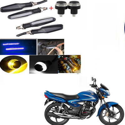 RawatZ Side LED Indicator Light for Honda CB Shine(Blue, Yellow)