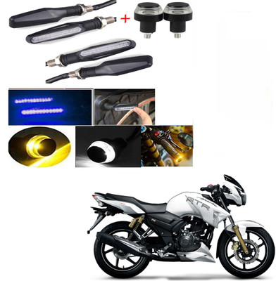 RawatZ Side LED Indicator Light for TVS Apache RTR 180(Blue, Yellow)