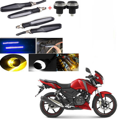 RawatZ Side LED Indicator Light for TVS Apache RTR 160(Blue, Yellow)