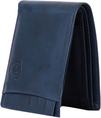 Keviv Men Casual, Formal Blue Genuine Leather Wallet(8 Card Slots)