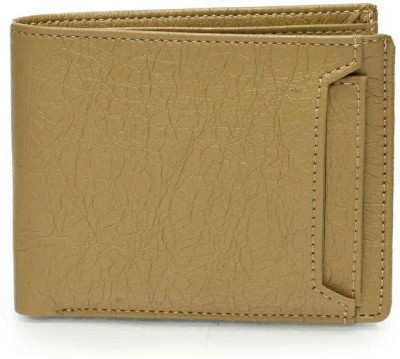 Sonrisa Men Casual Beige Artificial Leather Wallet(10 Card Slots)