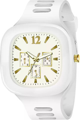 Actn A1C Stylish Square Dial Silicone PU Strap Boys Analog Watch - For Men Analog Watch  - For Men & Women