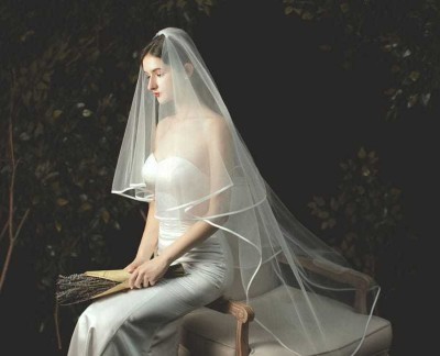 UNIQUE BRIDAL BEAUTIFUL VEIL Short Wedding Viles