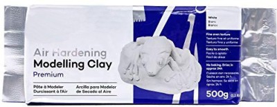 Gold Leaf Air Hardening Modelling Clay, For Beginners & Professionals - White 500gm Art Clay(0.5 kg)