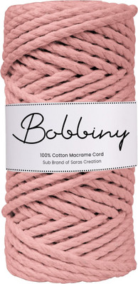 Bobbiny 3Ply Twisted Macrame 4mm 20Mtr. Cotton Cord Dori Thread Macrame Hard candy