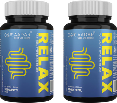 AADAR RE-LAX - Relief from Constipation and Indigestion, 60 Capsules (Pack of 2)(Pack of 2, 120)