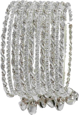 NMII Metal Zircon Bangle Set(Pack of 13)