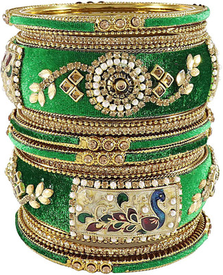 HOMOZE Metal Beads, Zircon Chudas(Pack of 18)