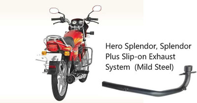 nirwana Hero Super Splendor Slip-on Exhaust System(Mild Steel)