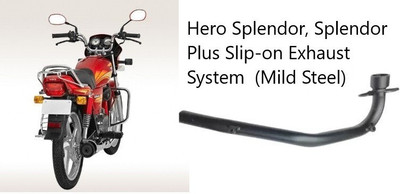 nirwana Hero Super Splendor Slip-on Exhaust System(Mild Steel)